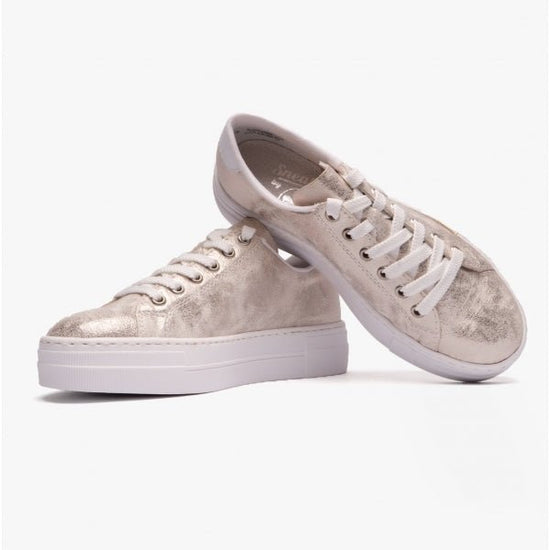 Rieker N49W1 - 90 Ladies Casual Trainers Metallic - Shuperb