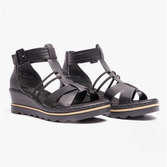 Rieker Rieker 67480 - 01 Ladies Sandals Black - Shuperb