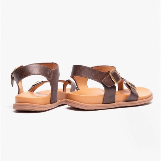 Heavenly Feet PALMA Ladies Crossover Sandals Chocolate - Shuperb