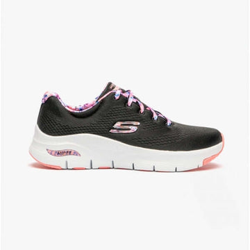 Skechers ARCH FIT - FIRST BLOSSOM Ladies Trainers Black/Multi - Shuperb