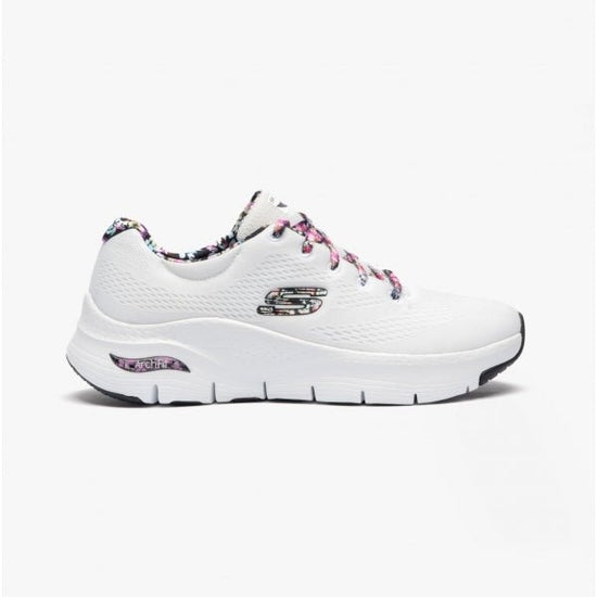 Skechers ARCH FIT - FIRST BLOSSOM Ladies Trainers White/Multi - Shuperb