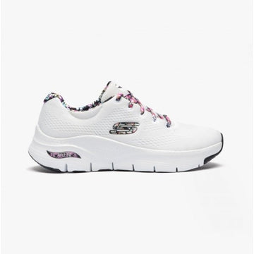 Skechers ARCH FIT - FIRST BLOSSOM Ladies Trainers White/Multi - Shuperb