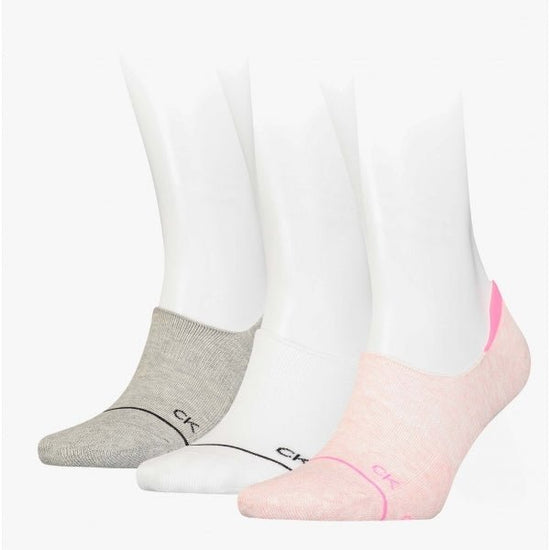 Calvin Klein High Cut 3 Pack Athleisure Womens Socks Pink Combo - Shuperb