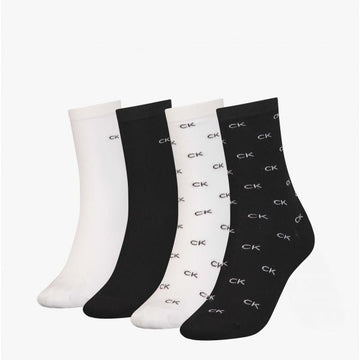 Calvin Klein 4 Pack Holiday Pack Womens Socks Black Combo - Shuperb