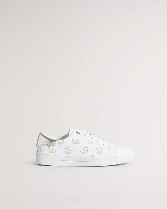 Ted Baker TALIY Womens Trainers White/Gold - Shuperb