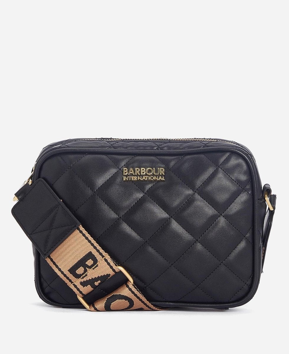 Barbour QUILTED SLOANE Womens Crossbody Bag Black - Shuperb