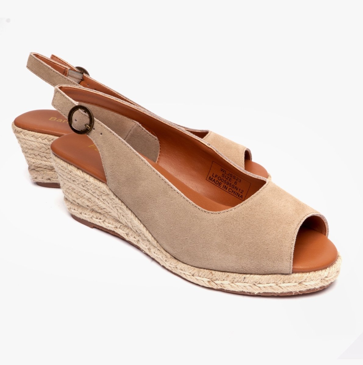 Barbour NADIA Ladies Espadrille Wedges Sand - Shuperb