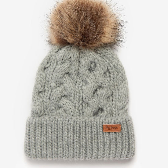 Barbour PENSHAW BEANIE & SCARF Womens Gift Set Grey - Shuperb