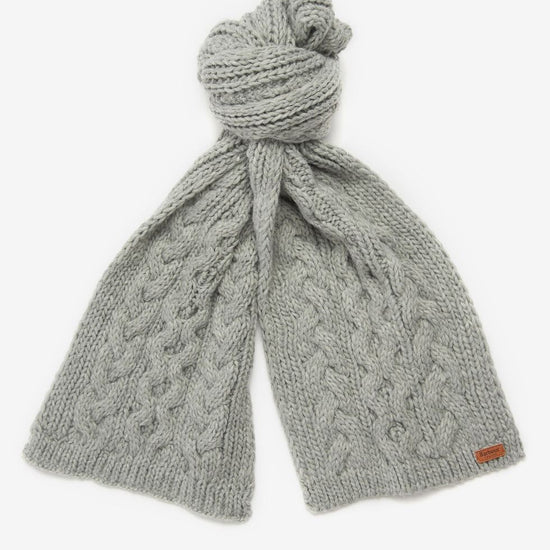 Barbour PENSHAW BEANIE & SCARF Womens Gift Set Grey - Shuperb