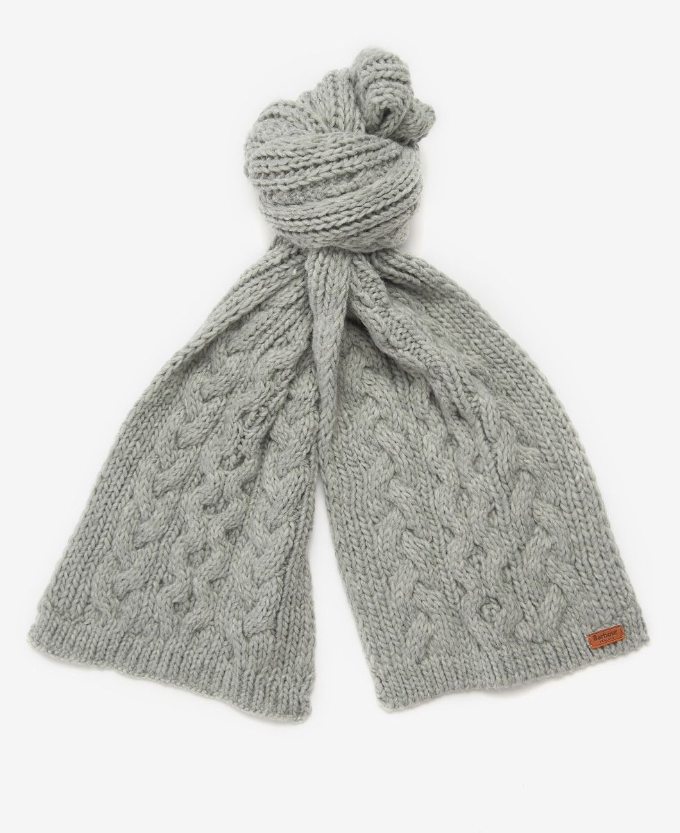 Barbour PENSHAW BEANIE & SCARF Womens Gift Set Grey - Shuperb