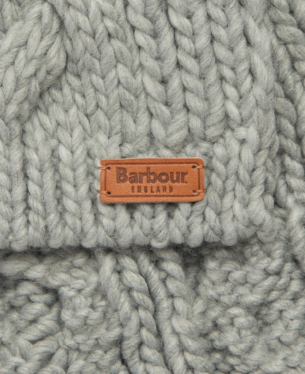 Barbour PENSHAW BEANIE & SCARF Womens Gift Set Grey - Shuperb