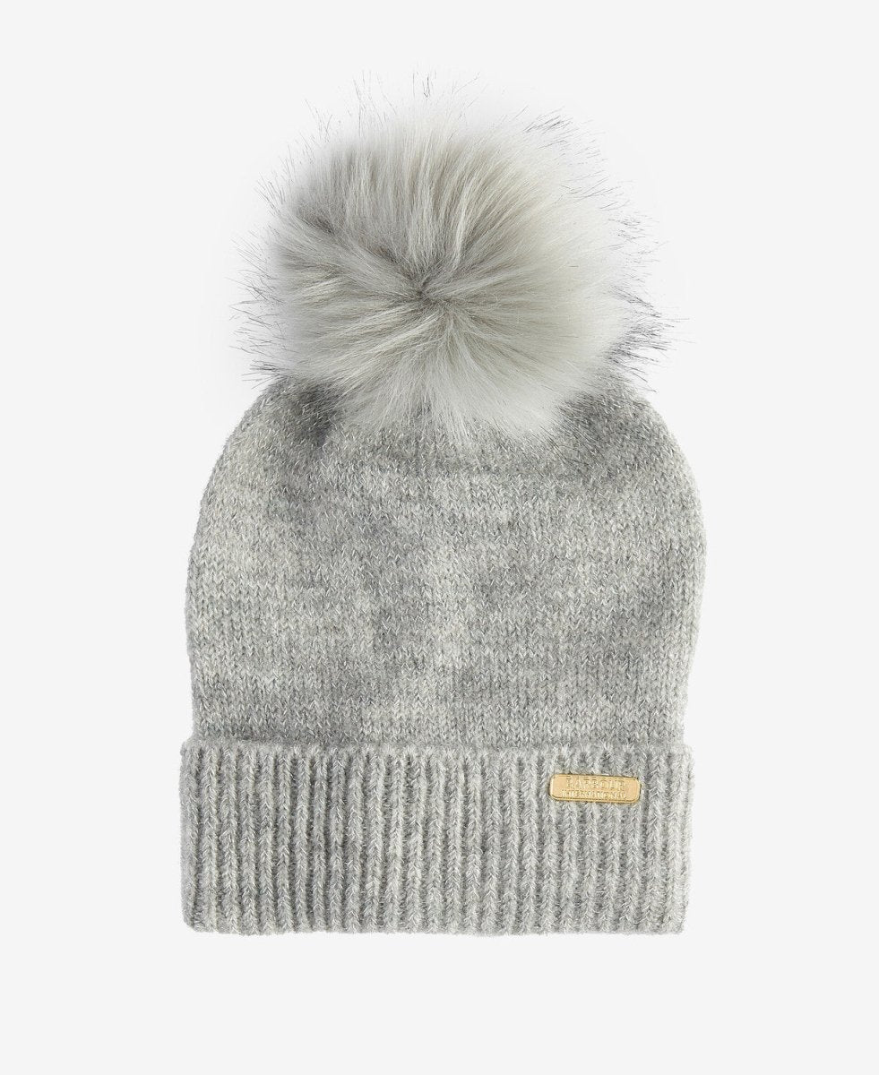 Barbour SPARKLE BEANIE & SCARF Womens Gift Set Grey Marl - Shuperb