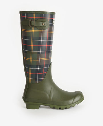 Barbour TARTAN BEDE Womens Wellington Boots Classic Tartan - Shuperb