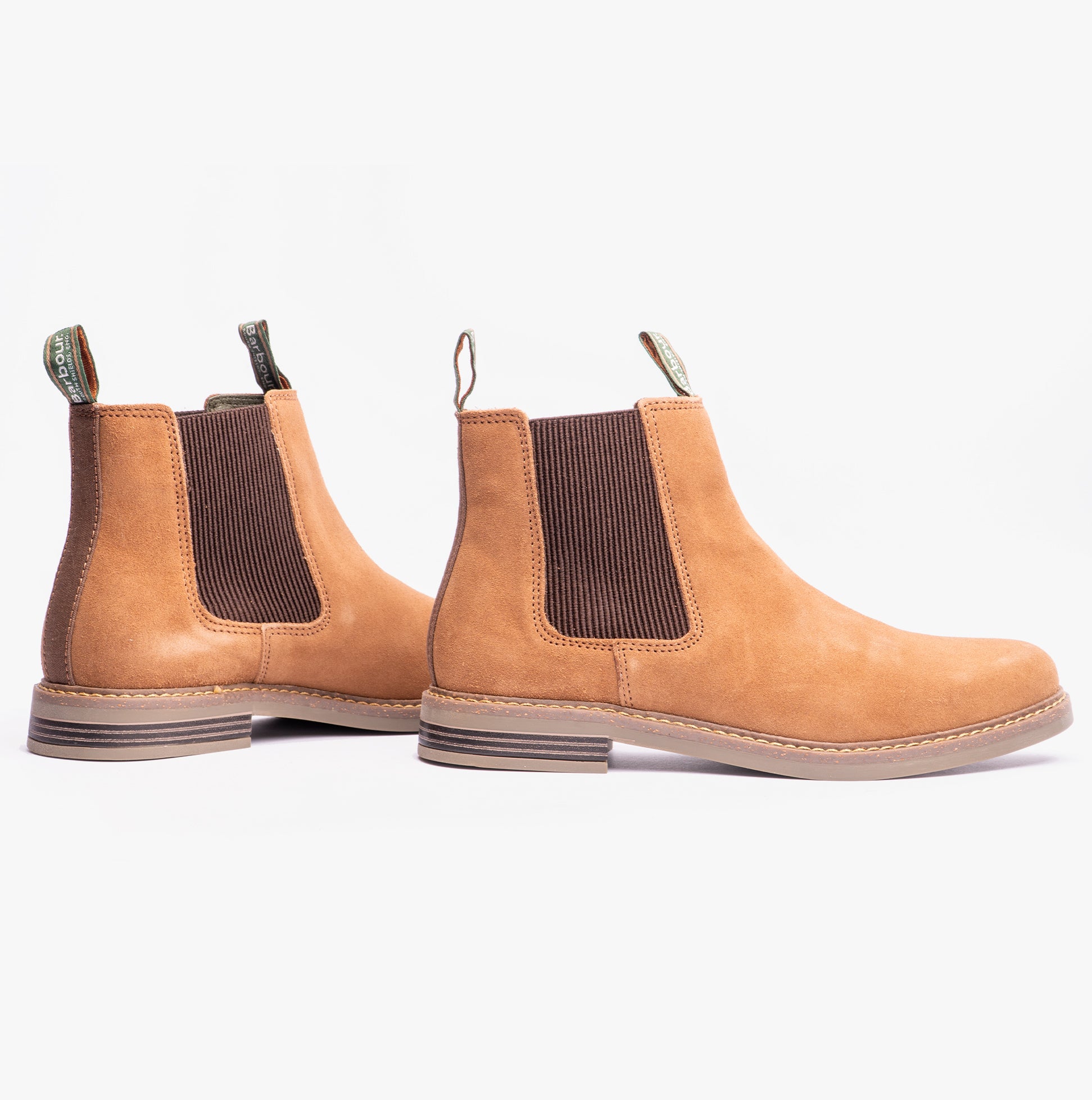 FARSLEY Mens Chelsea Boots Fawn Suede UK 7