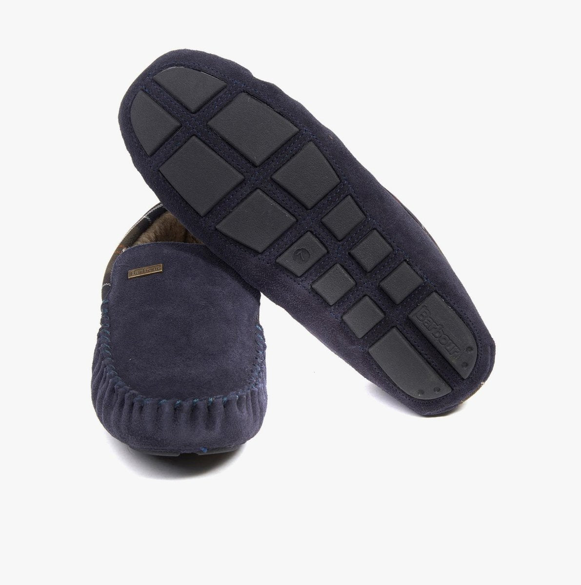 Barbour MONTY Mens Slippers Navy - Shuperb