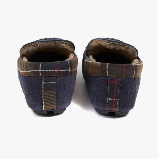 Barbour MONTY Mens Slippers Navy - Shuperb