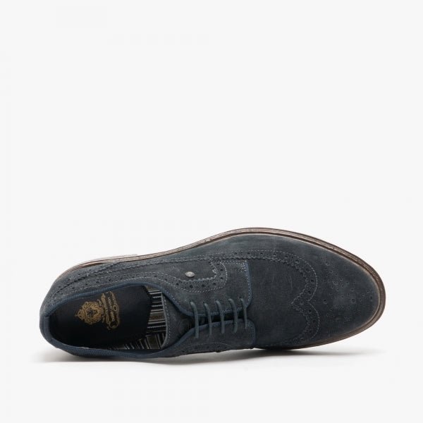 Base London ONYX Mens Brogues Shoes Navy - Shuperb