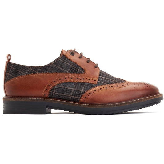 Base London NASHVILLE Mens Shoes Tan/Check - Shuperb