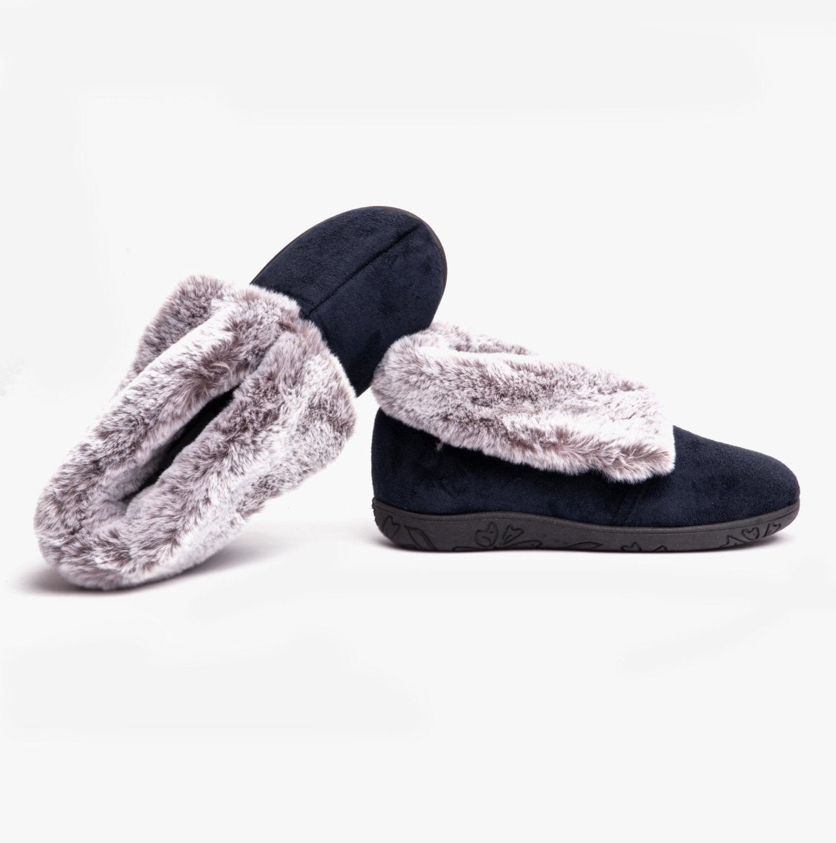 Padders ESME Womens Slippers Navy Combi - Shuperb