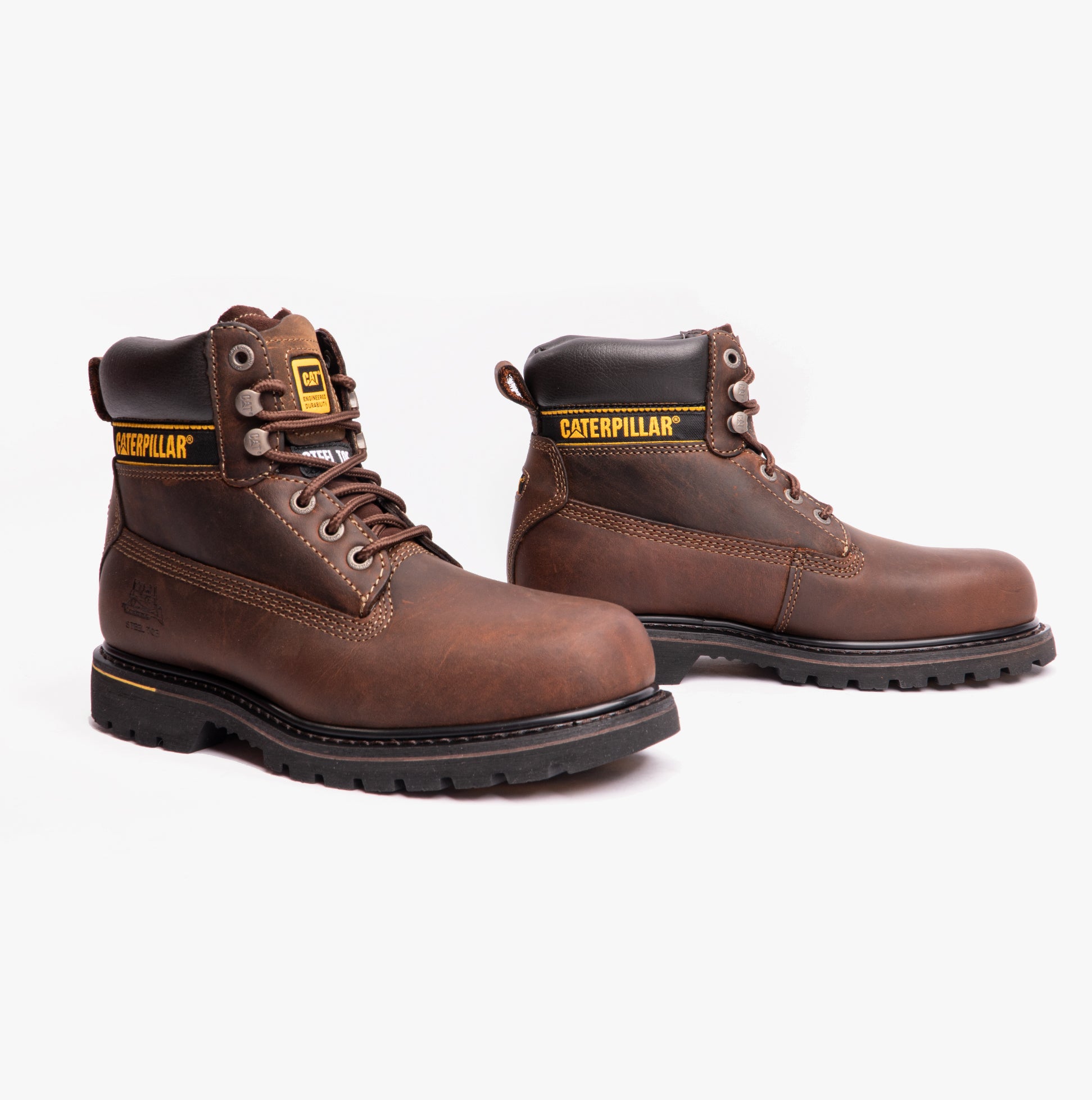 Mens work boots brown best sale