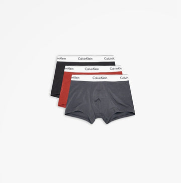 Calvin Klein Mens Trunks 3 Pack Mid Rise Waist - Shuperb