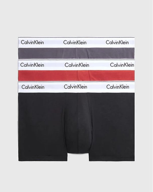 Calvin Klein Mens Trunks 3 Pack Mid Rise Waist - Shuperb