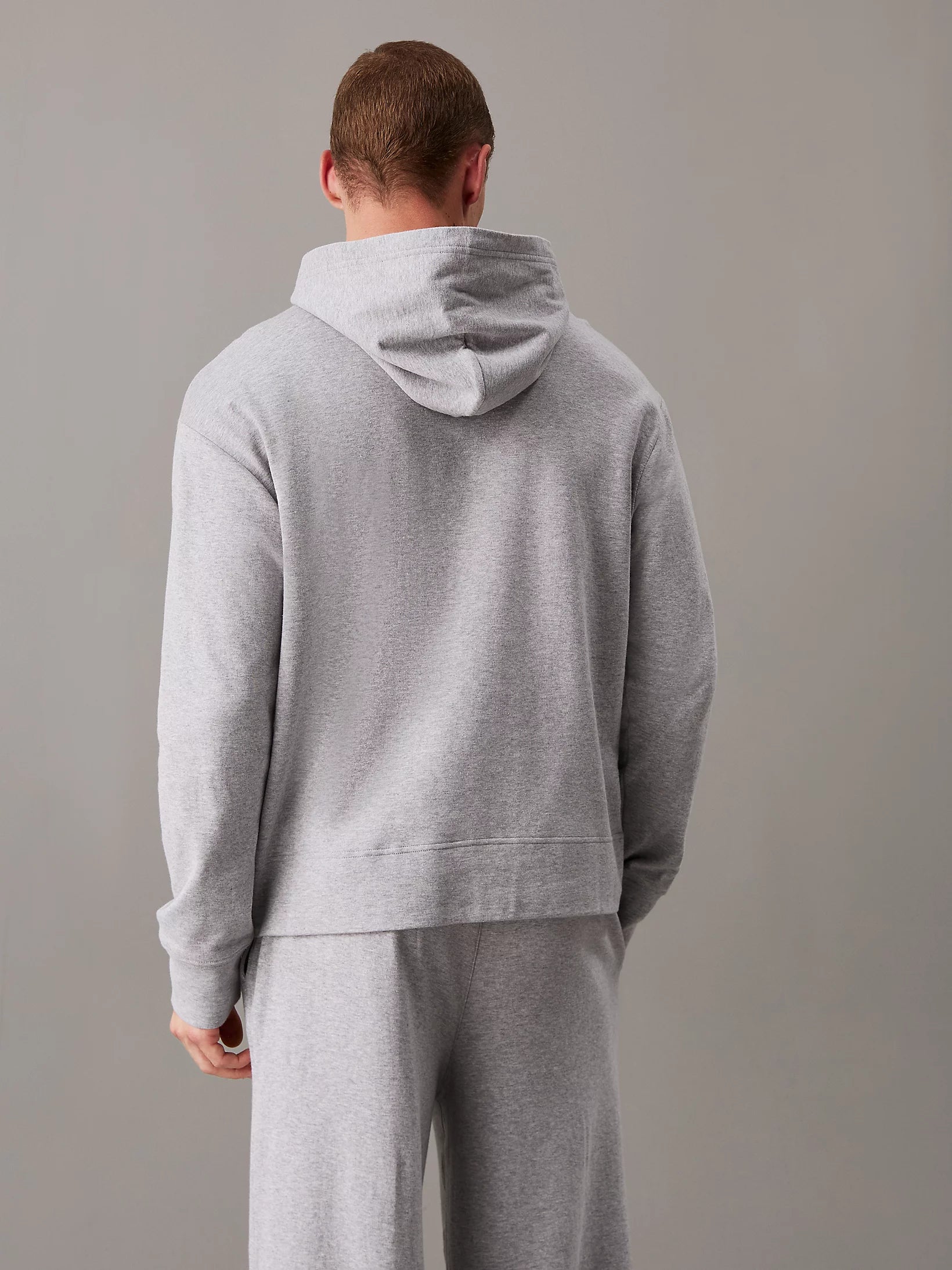 Calvin Klein ICON COTTON TERRY Mens Hoodie Grey - Shuperb