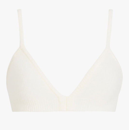 Calvin Klein UNLINED BRALETTE 101 Womens Bra Ivory - Shuperb