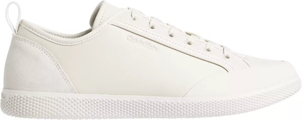 Calvin Klein LOW TOP LACE UP Mens Trainers Dk Ecru - Shuperb