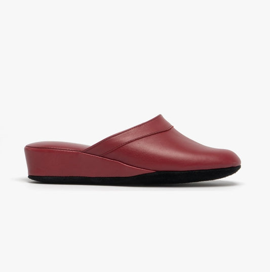 Chaleur FLORENCE Ladies Mule Slippers Bordeaux - Shuperb