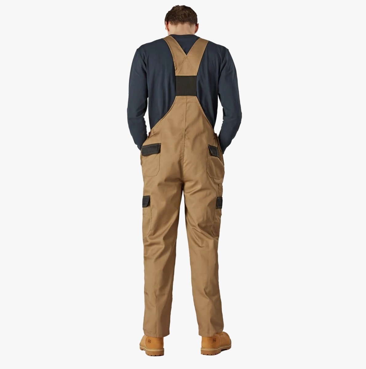 Dickies EVERYDAY Mens Bib & Brace Overall Khaki/Black - Shuperb