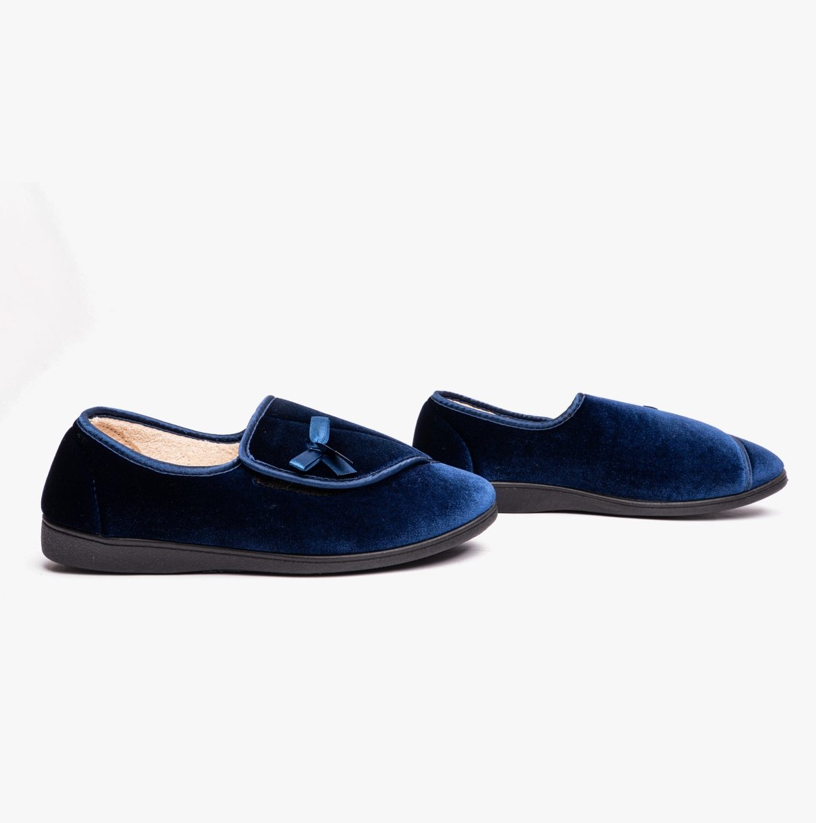 Dr Keller VIOLA Womens Full Slippers Navy - Shuperb