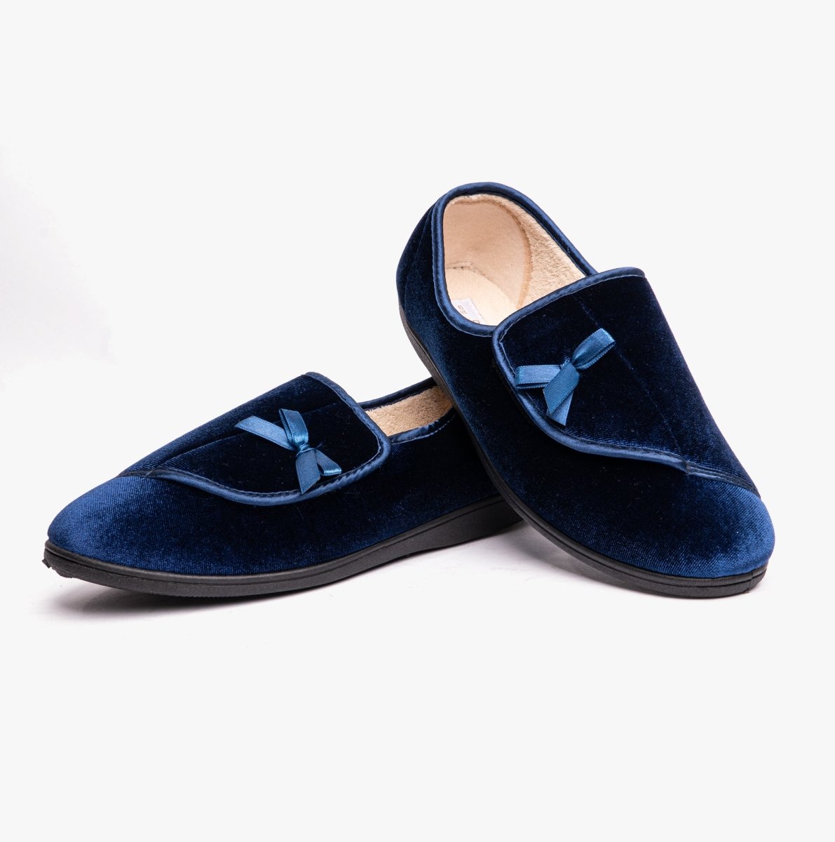 Dr Keller VIOLA Womens Full Slippers Navy - Shuperb