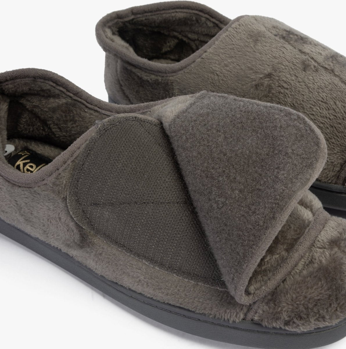 Dr Keller VELVIT Mens Slippers Grey - Shuperb