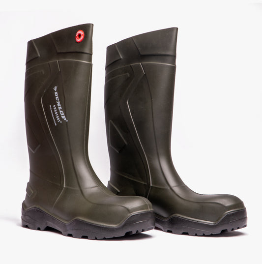 Dunlop PUROFORT+ Unisex Non-Safety Wellington Boots Green