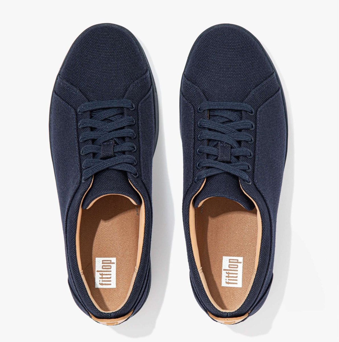 FitFlop RALLY CANVAS Ladies Casual Trainers Midnight Navy - Shuperb