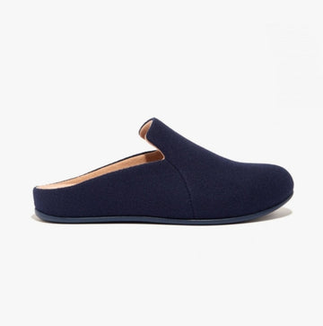 FitFlop CHRISSIE II HAUS FELT Ladies Slippers Midnight Navy - Shuperb