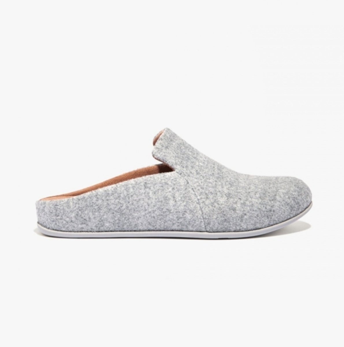 FitFlop CHRISSIE II HAUS FELT Ladies Slippers Tiptoe Grey - Shuperb