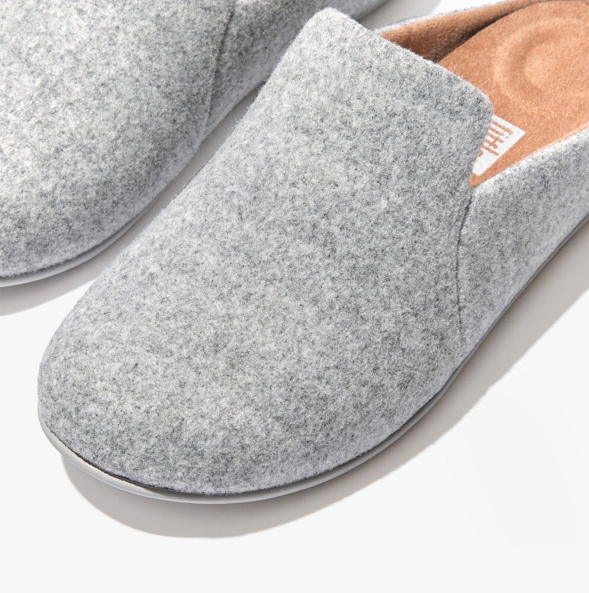 FitFlop CHRISSIE II HAUS FELT Ladies Slippers Tiptoe Grey - Shuperb