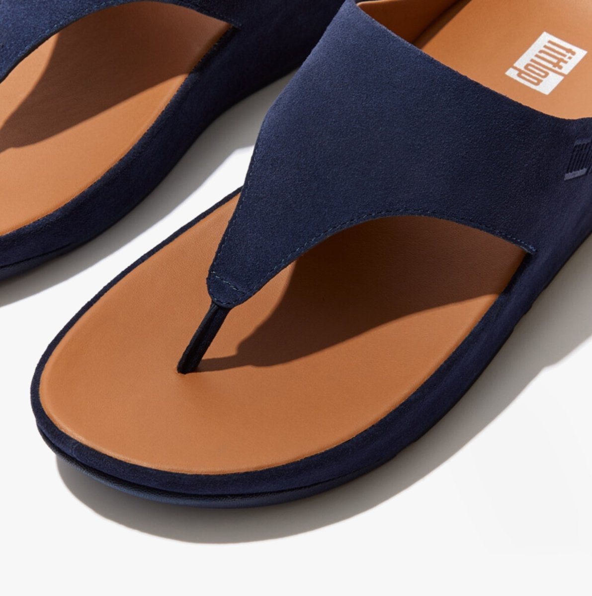 FitFlop SHUV Ladies Suede Toe - Post Sandals Midnight Navy - Shuperb