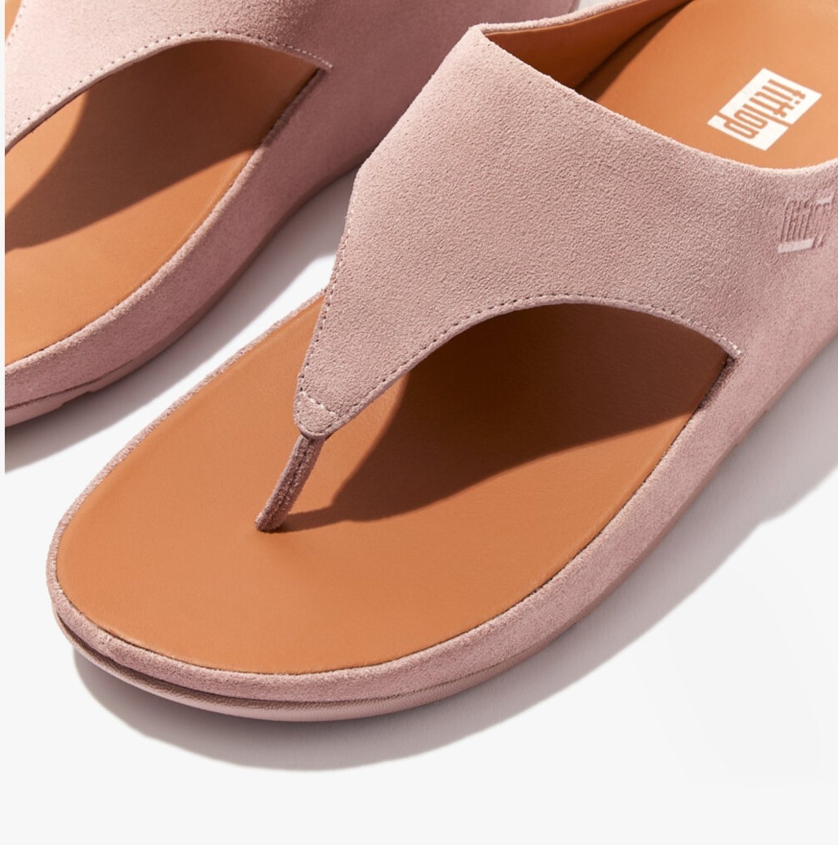 FitFlop SHUV Ladies Suede Toe - Post Sandals Pink Sky - Shuperb