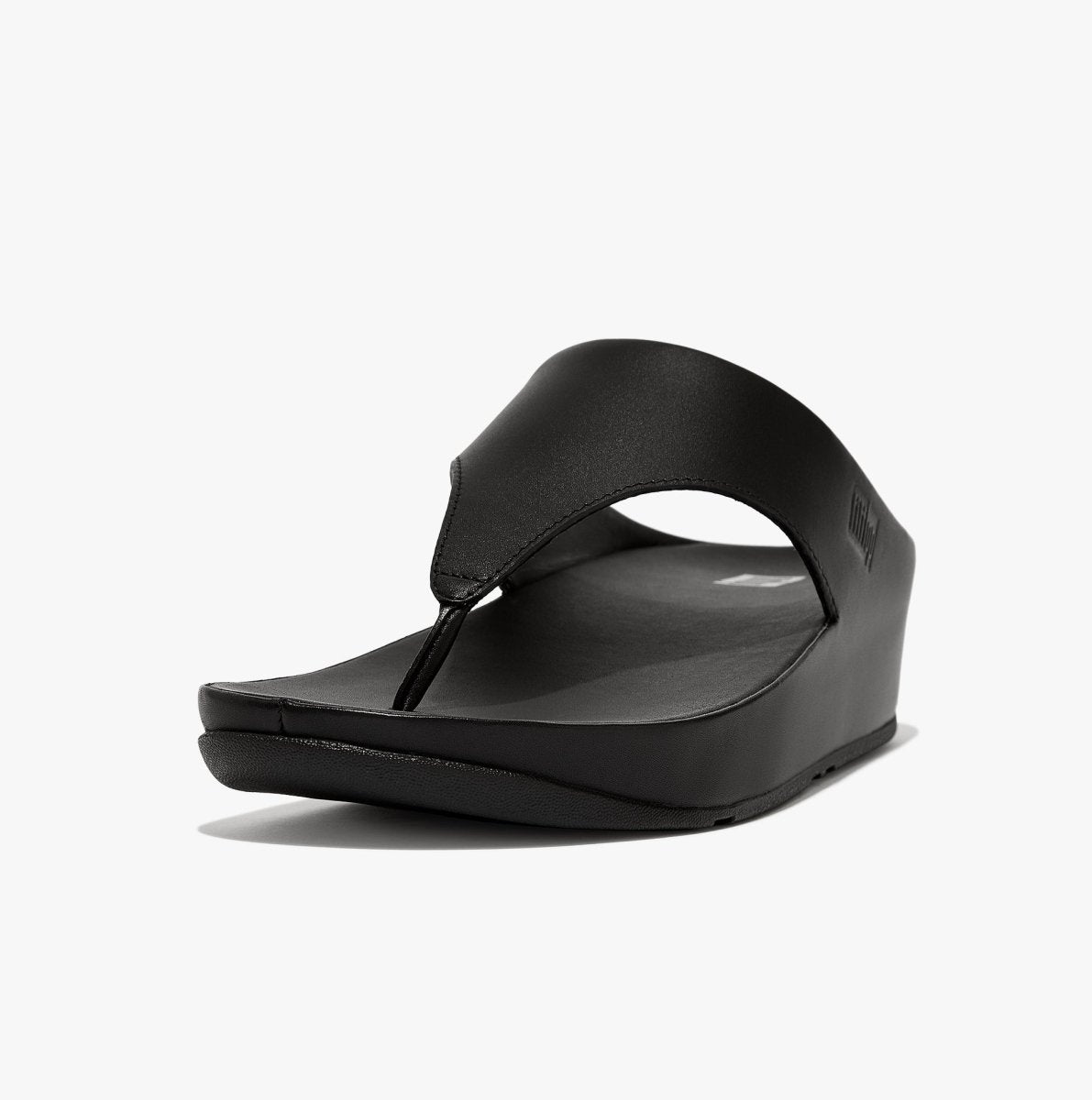 FitFlop SHUV LEATHER TOE - POST Womens Sandals All Black - Shuperb