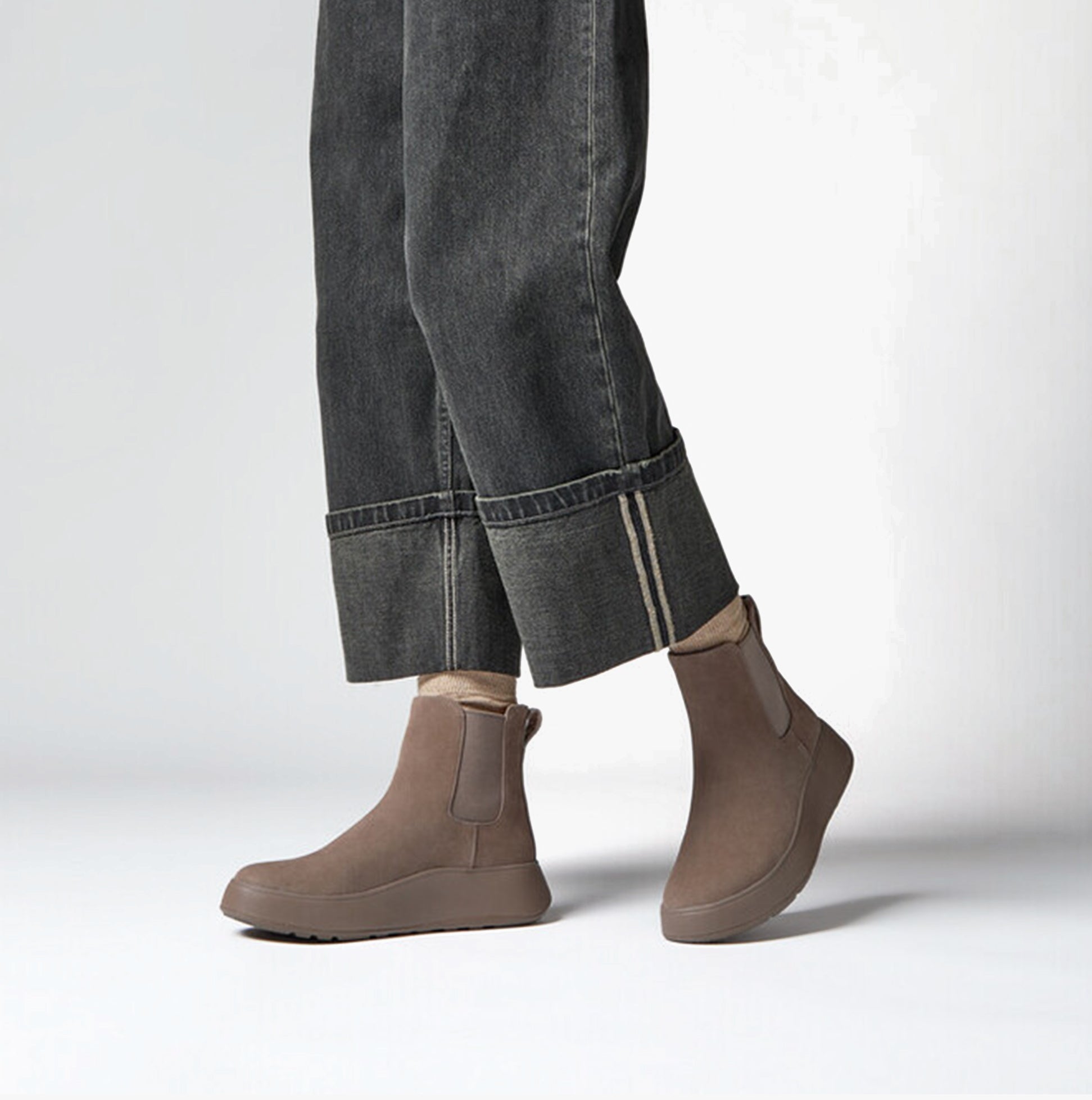 Ladies grey suede chelsea boots online