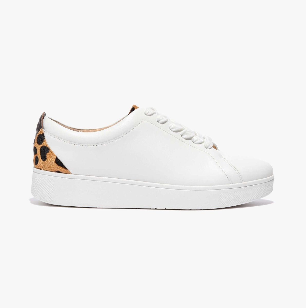 FitFlop RALLY LEOPARD - BACK Ladies Trainers Urban White/Leopard - Shuperb