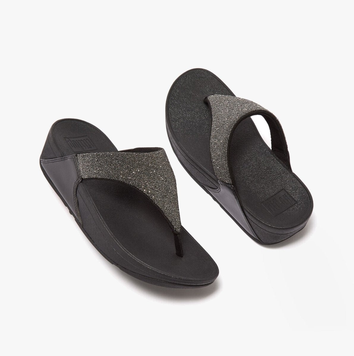 FitFlop LULU OPUL Ladies Toe - Post Sandals All Black - Shuperb