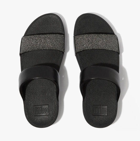 FitFlop LULU OPUL Ladies Sliders All Black - Shuperb