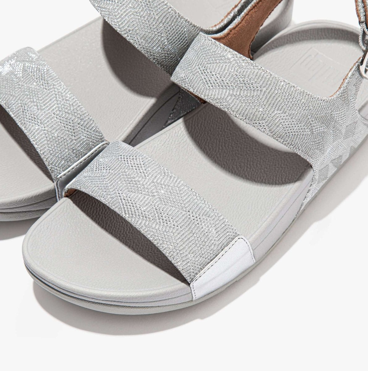 FitFlop ET4 - 011 LULU GLITZ BACK - STRAP Ladies Sandals Silver - Shuperb