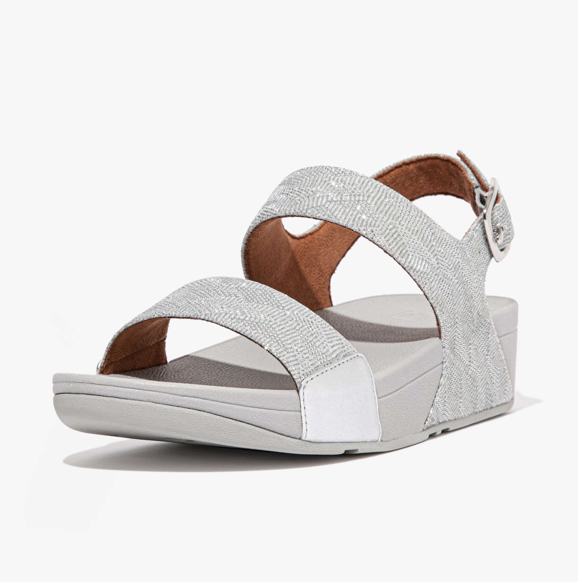 FitFlop ET4 - 011 LULU GLITZ BACK - STRAP Ladies Sandals Silver - Shuperb