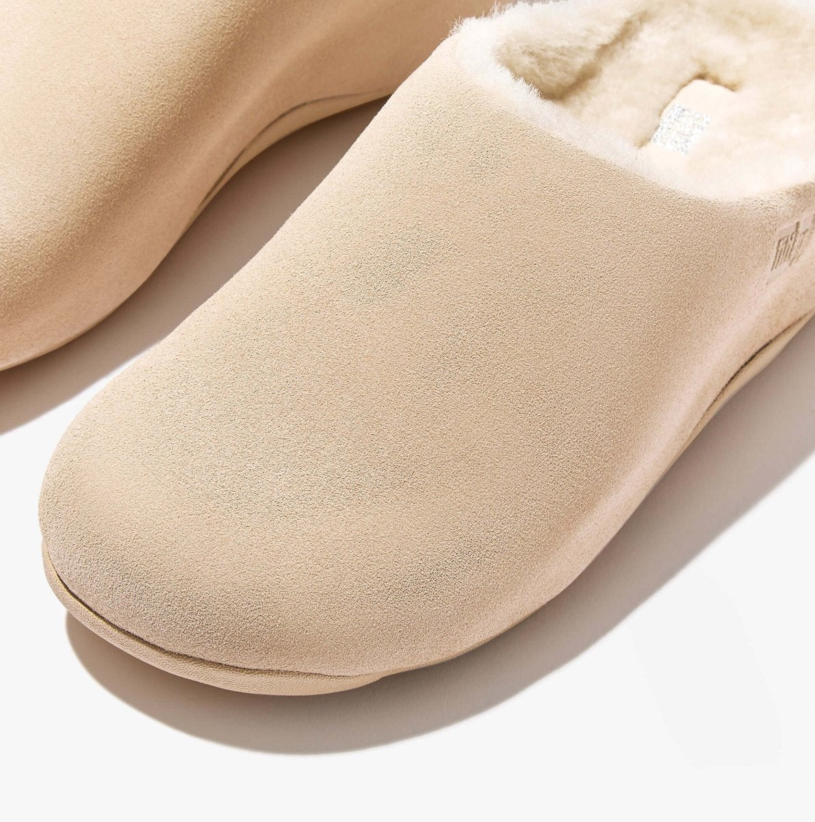 FitFlop SHUV Ladies Lined Suede Clogs Rose Cream - Shuperb