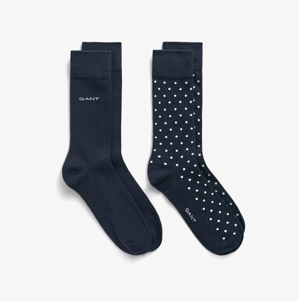 GANT DOT AND SOLID SOCKS 2 - Pack Mens Marine - Shuperb